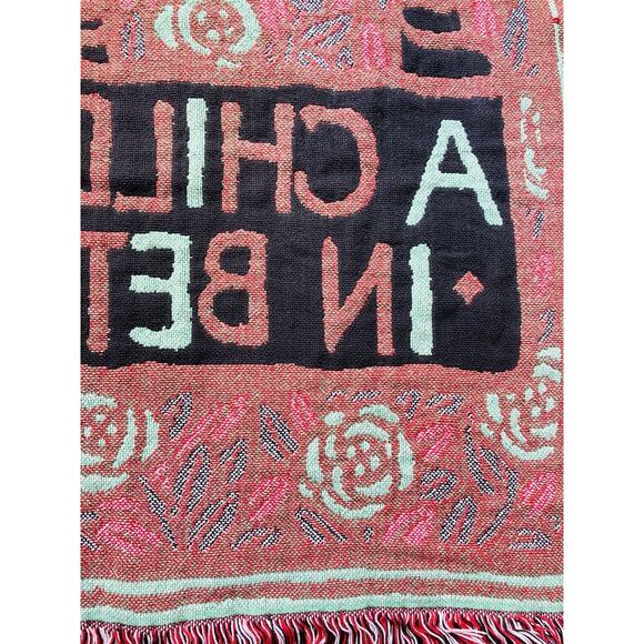 Woven Tapestry Throw Blanket Christmas Wise Men Child Born Bethlehem Reversible - Picture 13 of 16